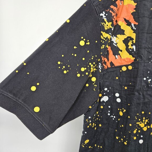 Rocawear Shirt Mens XL Black Yellow Splatter Paint NYC Chapter Pocket Hip Hop - Picture 5 of 14